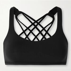 Lululemon Free To Be Wild Sports Bra Size 8 Open Back Stretch Knit